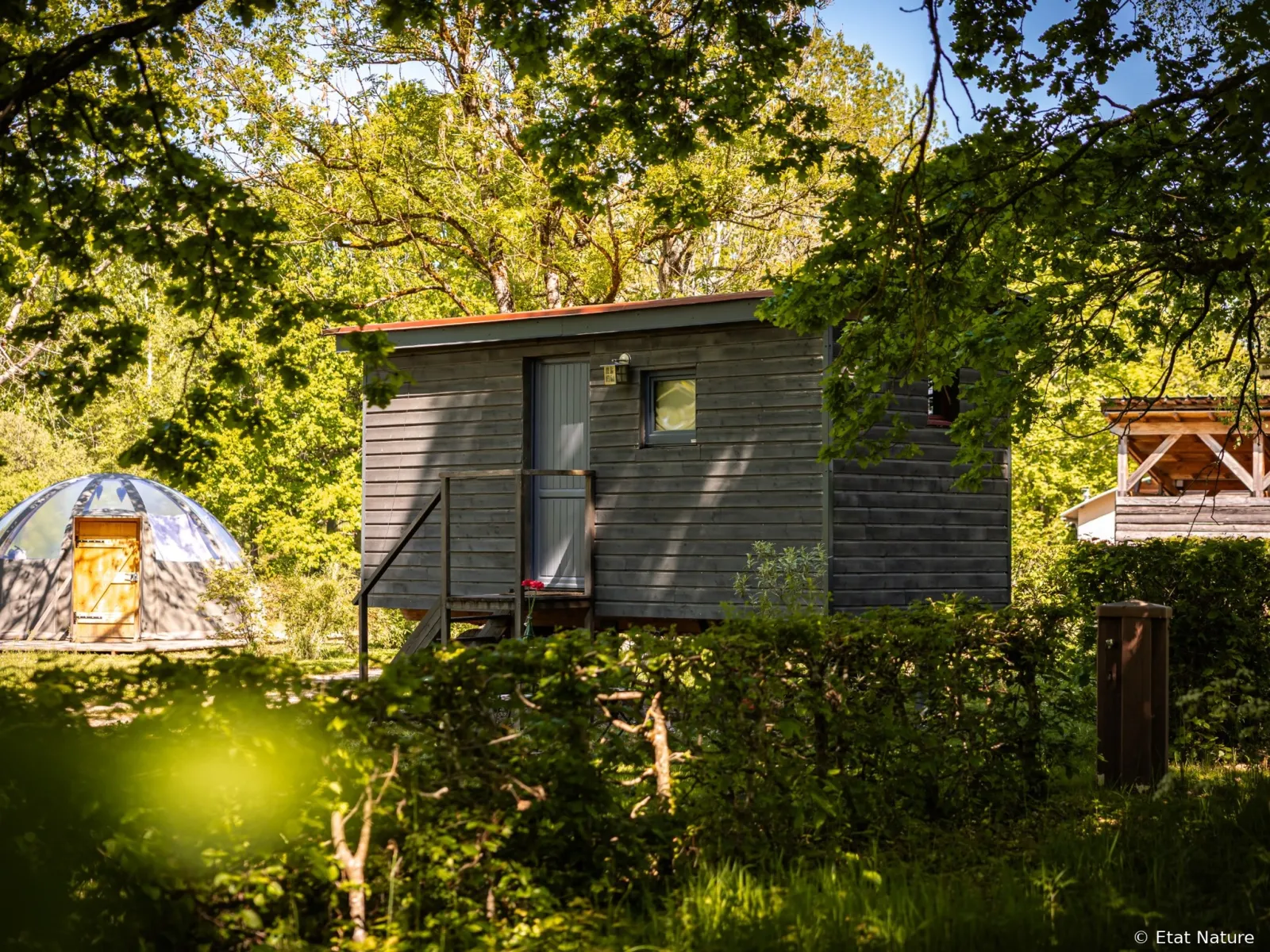 Roulotte gîte d'Etat Nature, roulotte à Magnières